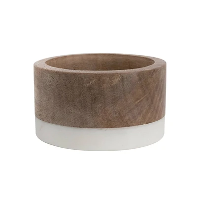 Hello Honey® Mango Wood & Marble Bottle Holder