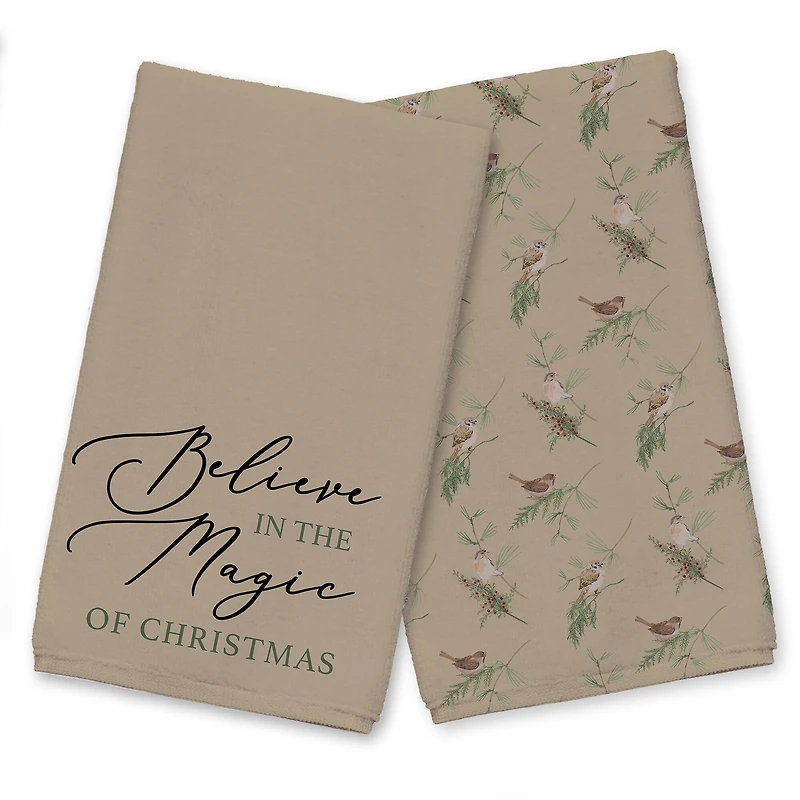 Brown Believe in Magic Tea Towel Set