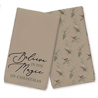 Brown Believe in Magic Tea Towel Set