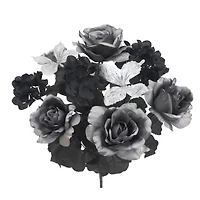 18.5" Black & Gray Rose & Silver Butterfly Bush by Ashland®