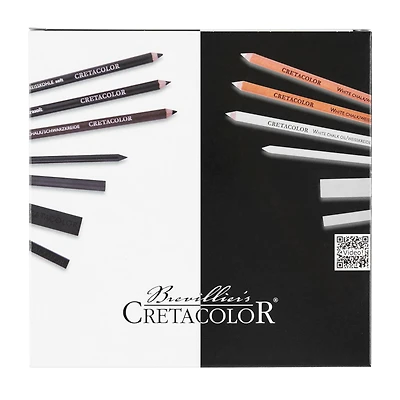 Cretacolor Black & White Charcoal Drawing Box Set