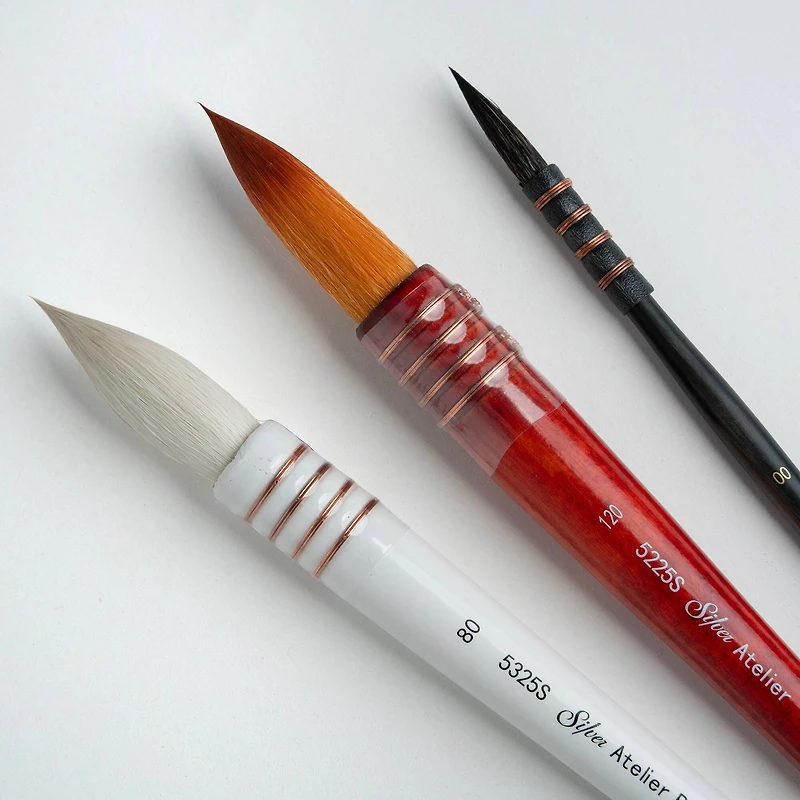 Silver Brush Limited Atelier™ 3 Piece Quills Small Brush Set