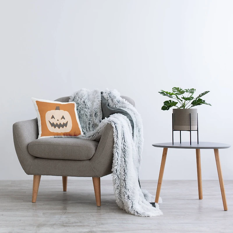 Stupell Industries Halloween Happy Jack-o-Lantern Throw Pillow