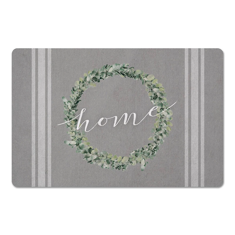 Home Wreath Floor Mat