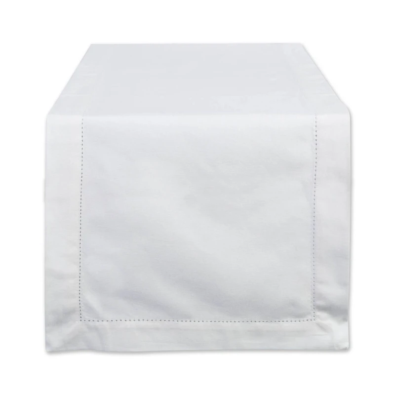 DII® 108" Off White Hemstitch Table Runner