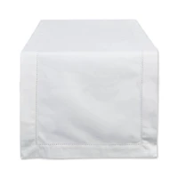 DII® 108" Off White Hemstitch Table Runner