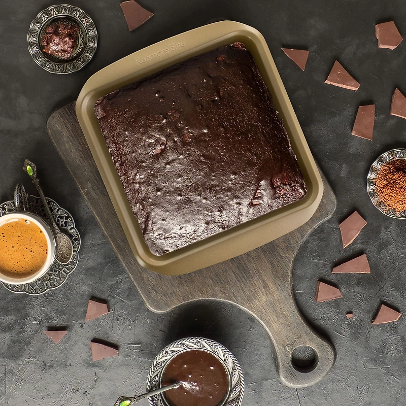 Kenmore Elite 8" Nonstick Carbon Steel Square Cake Pan