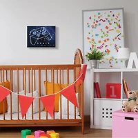 Stupell Industries Gamer Major Phrase Controller Constellation Outer Space Wood Wall Plaque