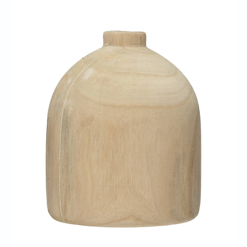 Hello Honey® 9" Decorative Paulownia Wood Vase