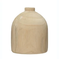 Hello Honey® 9" Decorative Paulownia Wood Vase