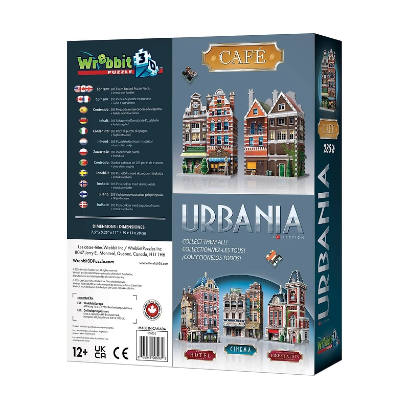 Urbania Collection - Cafe 3D Puzzle: 285 Pcs