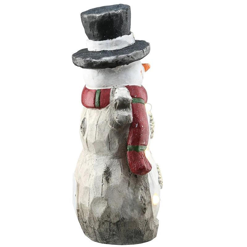 16.5" Lighted Snowman Décor Piece