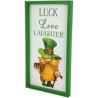 Luck Love Laughter Framed Wall Sign