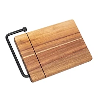 Hello Honey® Natural & Black Acacia Wood & Stainless Steel Cheese Slicer