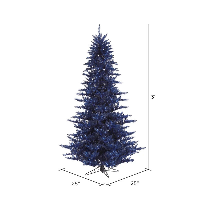 3ft. Unlit Navy Blue Fir Artificial Christmas Tree