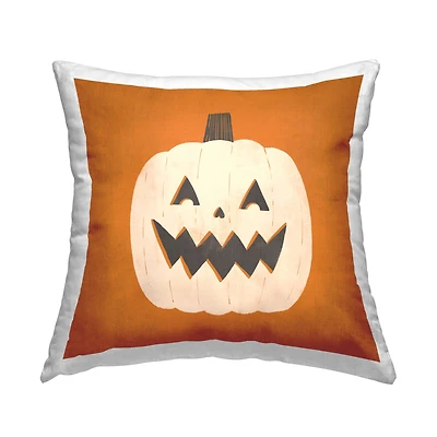 Stupell Industries Halloween Happy Jack-o-Lantern Throw Pillow