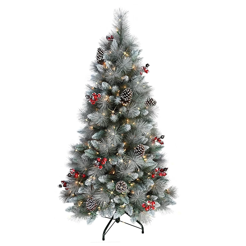 4.5ft. Pre-Lit Sterling Pine Artificial Christmas Tree, Clear Lights