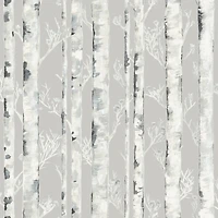InHome Birchdale Gray Peel & Stick Wallpaper