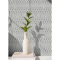 NuWallpaper Porter Charcoal Peel & Stick Wallpaper