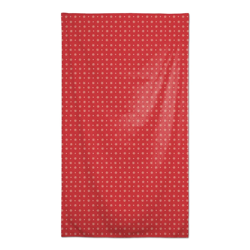 102" Red Snowflake Pattern Tablecloth
