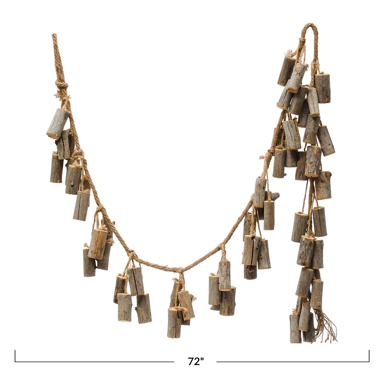 Hello Honey® 6ft. Gray Reclaimed Driftwood Garland