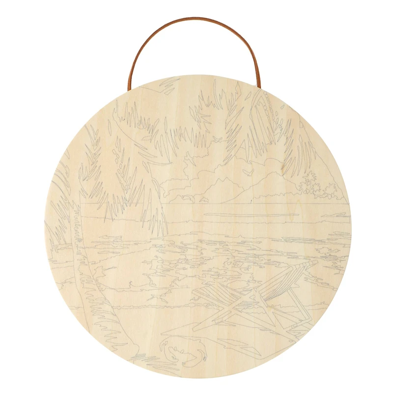 8" Beach Paint-by-Number Plywood Surface Kit by Artist's Loft®