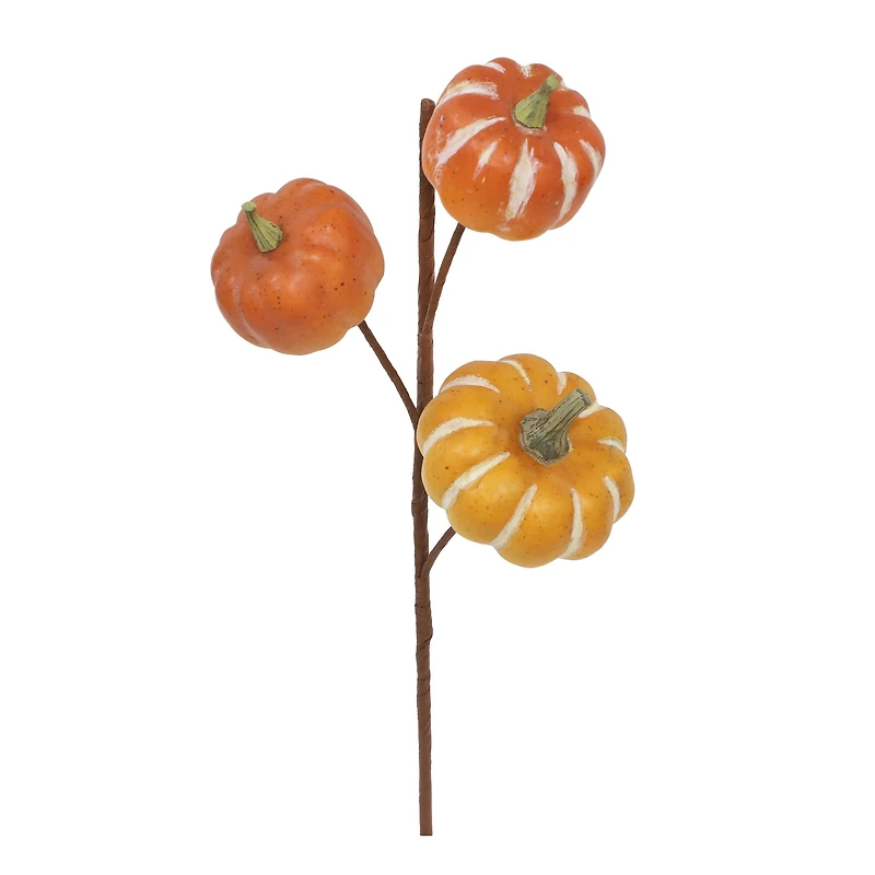 11.5" Orange & Yellow Pumpkin Pick by Ashland®