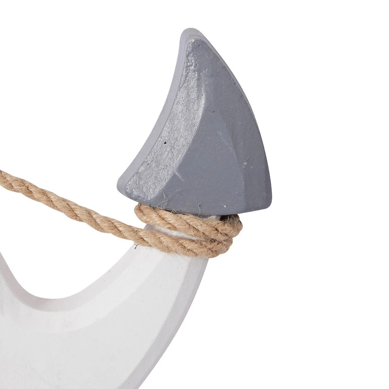 White Coastal Wood Wall Decor, 23" x 12"