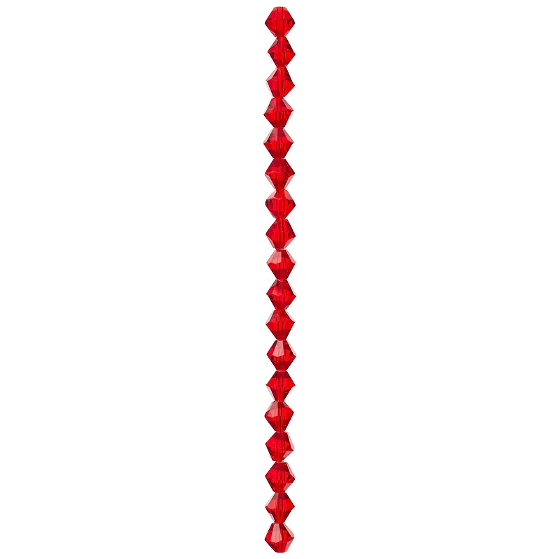 Red Glass Faceted Bicone Beads, 10mm by Bead Landing™