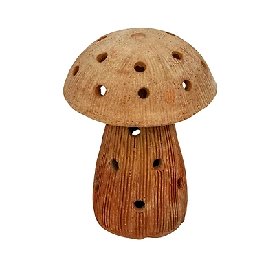Hello Honey® Handmade Vintage Reproduction Terra Cotta Mushroom Shaped Candle Holder