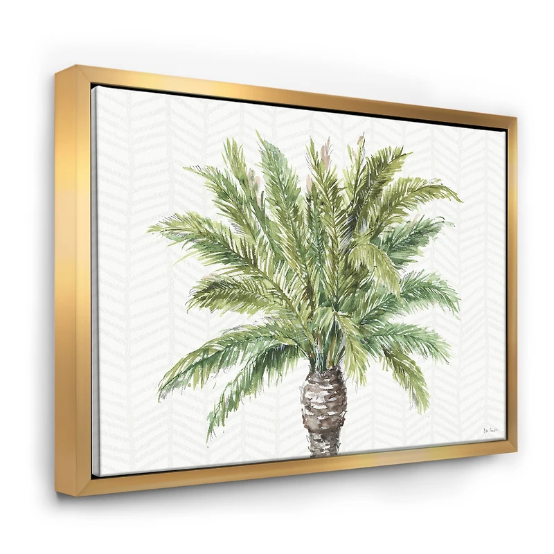 Designart - Mixed Botanical Greens palms IV