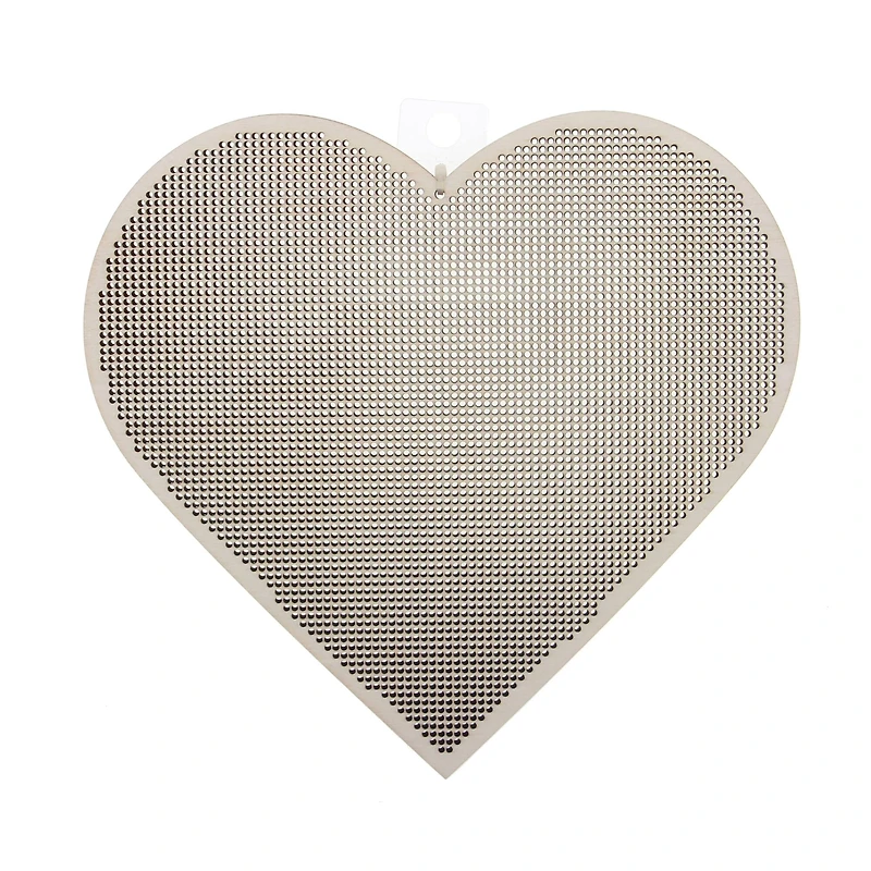 8" Heart Cross Stitch Wood Canvas, 2ct. by Loops & Threads®