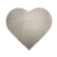 8" Heart Cross Stitch Wood Canvas, 2ct. by Loops & Threads®