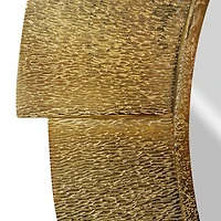 36" Gold Aluminum Contemporary Round Wall Mirror