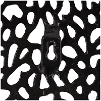 45" Black Abstract Aluminum Wall Mirror with Open Lattice Frame