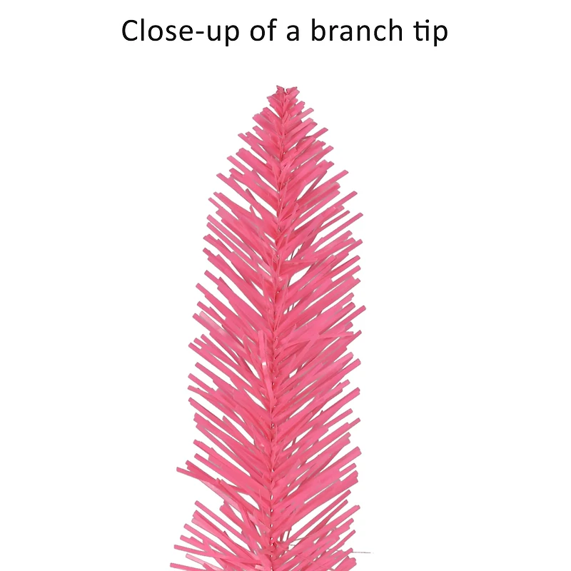 6ft. Pre-Lit Pink Alpine Artificial Pencil Tree, Clear Lights