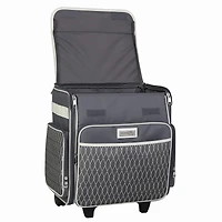 Everything Mary Gray & White Diamond Rolling Scrapbook Travel Case