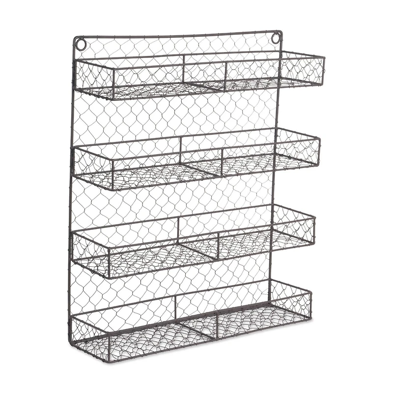 DII® 20" Double Wide 4 Row Chicken Wire Spice Rack