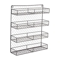 DII® 20" Double Wide 4 Row Chicken Wire Spice Rack