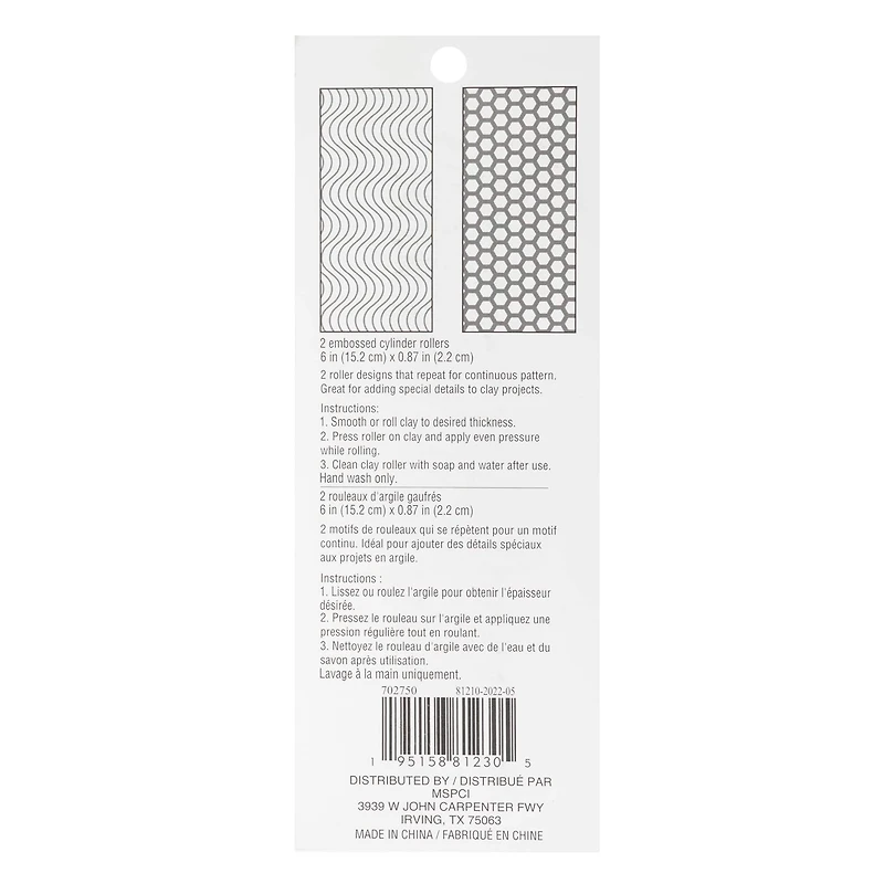 Wave & Honeycomb Texture Rollers by Craft Smart®