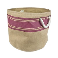 DII® 9" Round Border Burlap Bin
