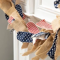 Glitzhome® 6ft. Patriotic Fabric Garland