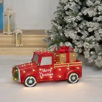 28" LED Truck with Gift Box Sculpture