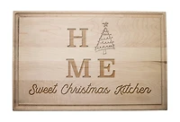 17" x 11" Sweet Christmas Kitchen Maple Cutting Board