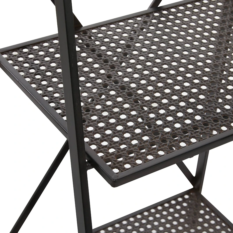 4.75ft. Black Metal Industrial Shelves