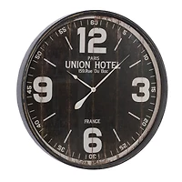 Black Speedometer Style Round Metal Wall Clock