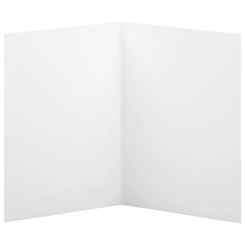 JAM Paper 4.62" x 6.25" Bright White Wove Panel Blank Foldover Cards