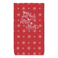 Red Snowflake Pattern Tea Towel Set
