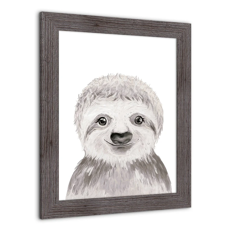 Baby Sloth Western Framed Print