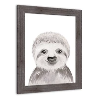Baby Sloth Western Framed Print